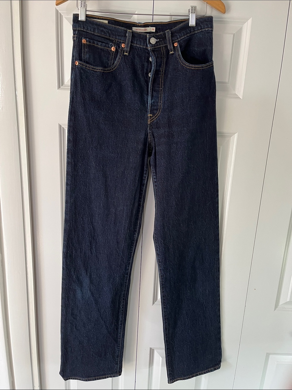 Levi's Ribcage Straight Dark Blue Jeans